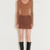 Forrester Suit Skirt Chocolate
