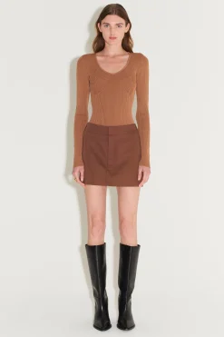 Forrester Suit Skirt Chocolate