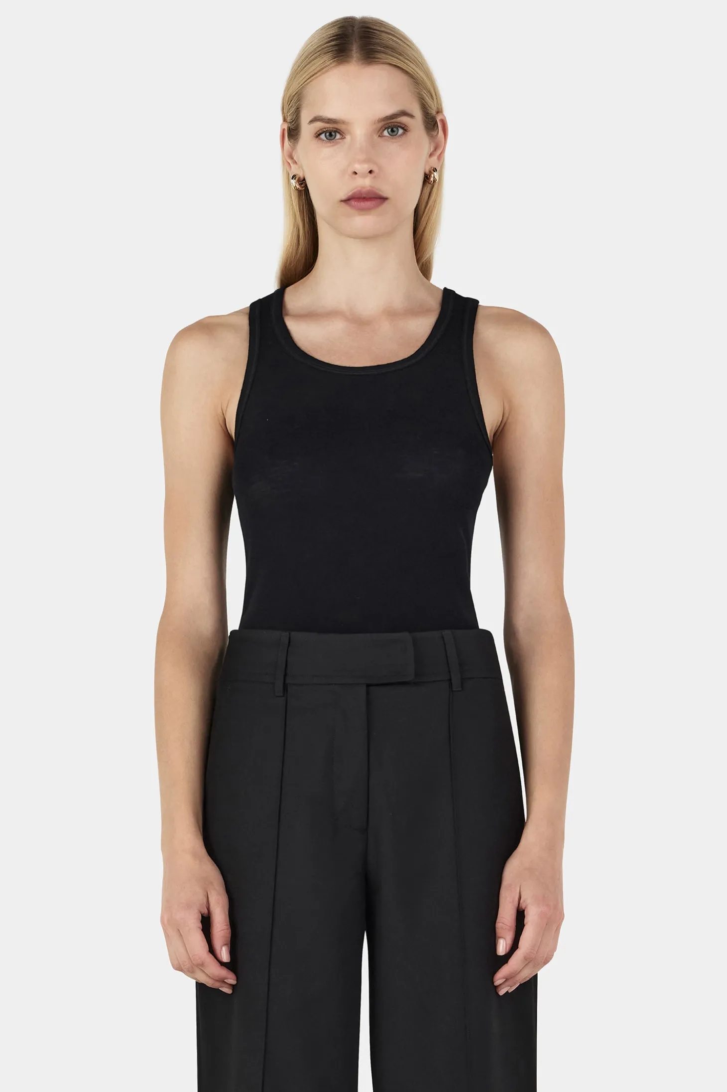 Gallow Wool Tank Black