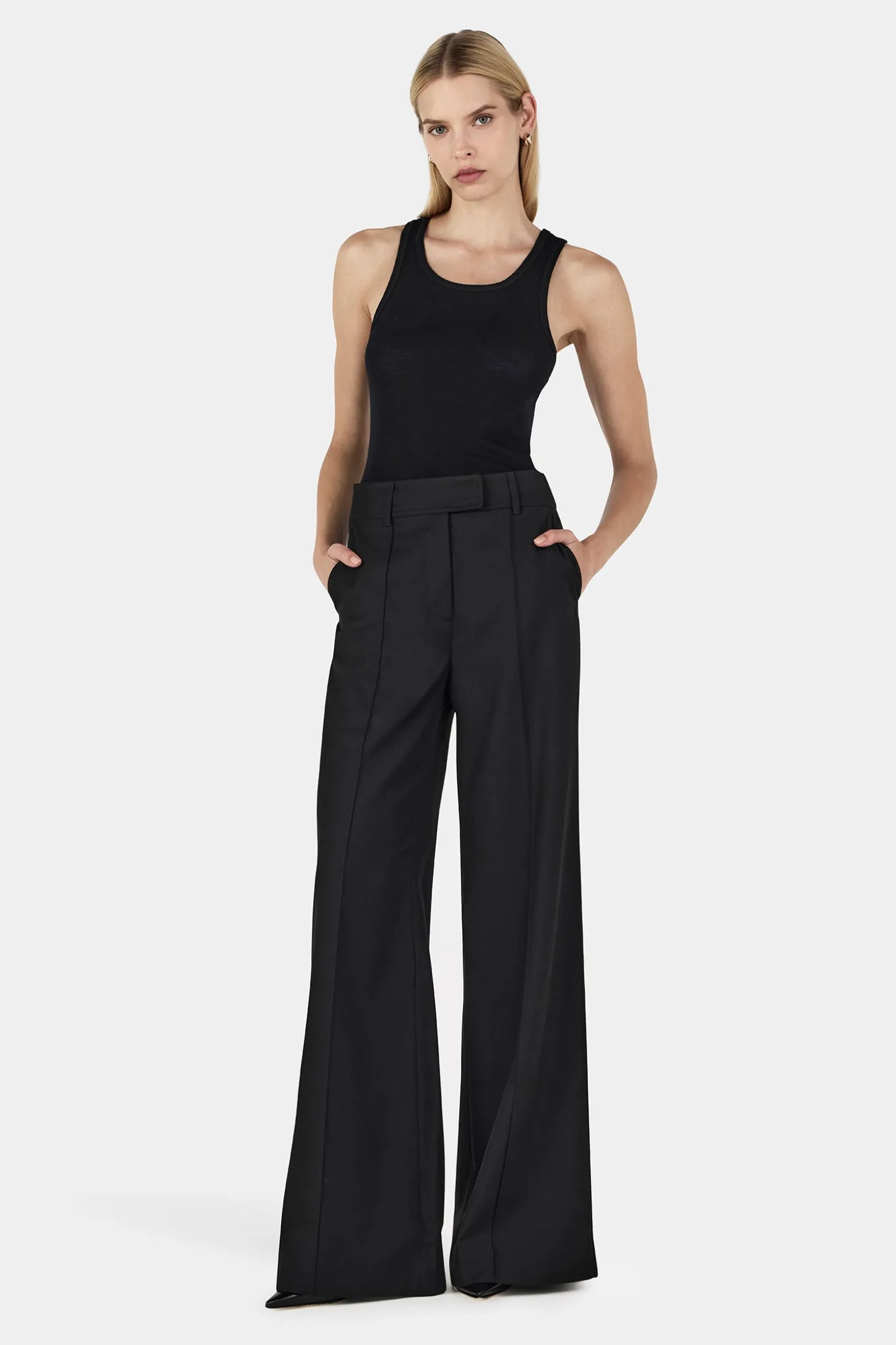 Gallow Wool Tank Black