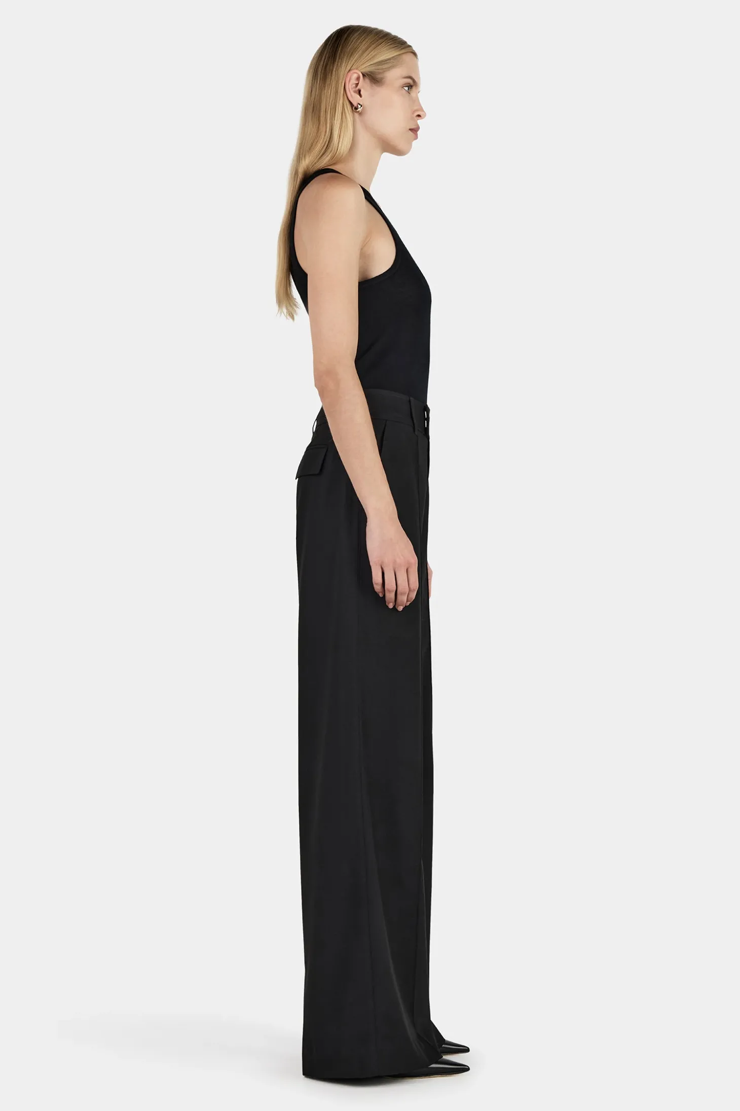 Gallow Wool Tank Black