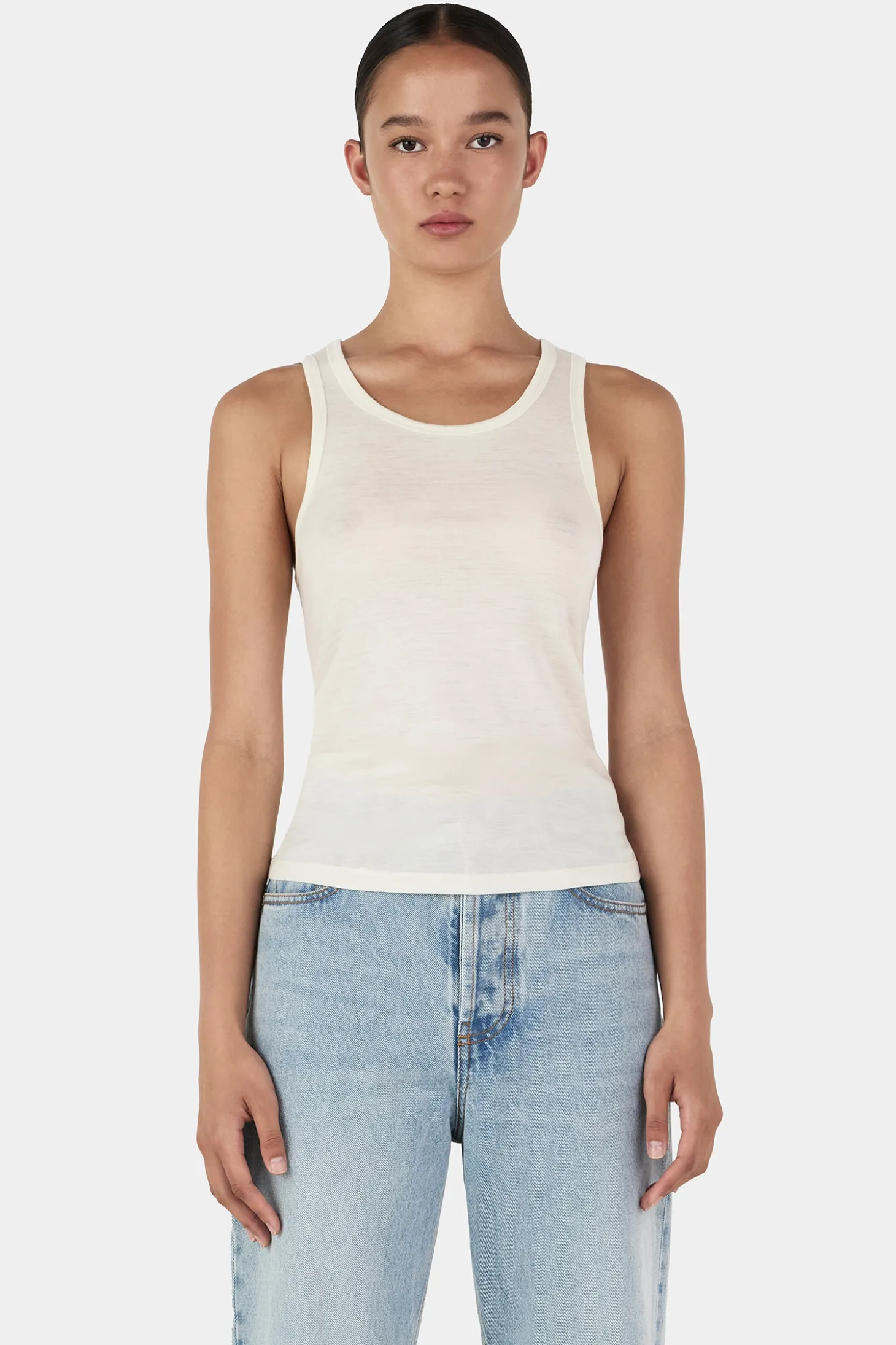 Gallow Wool Tank Ivory