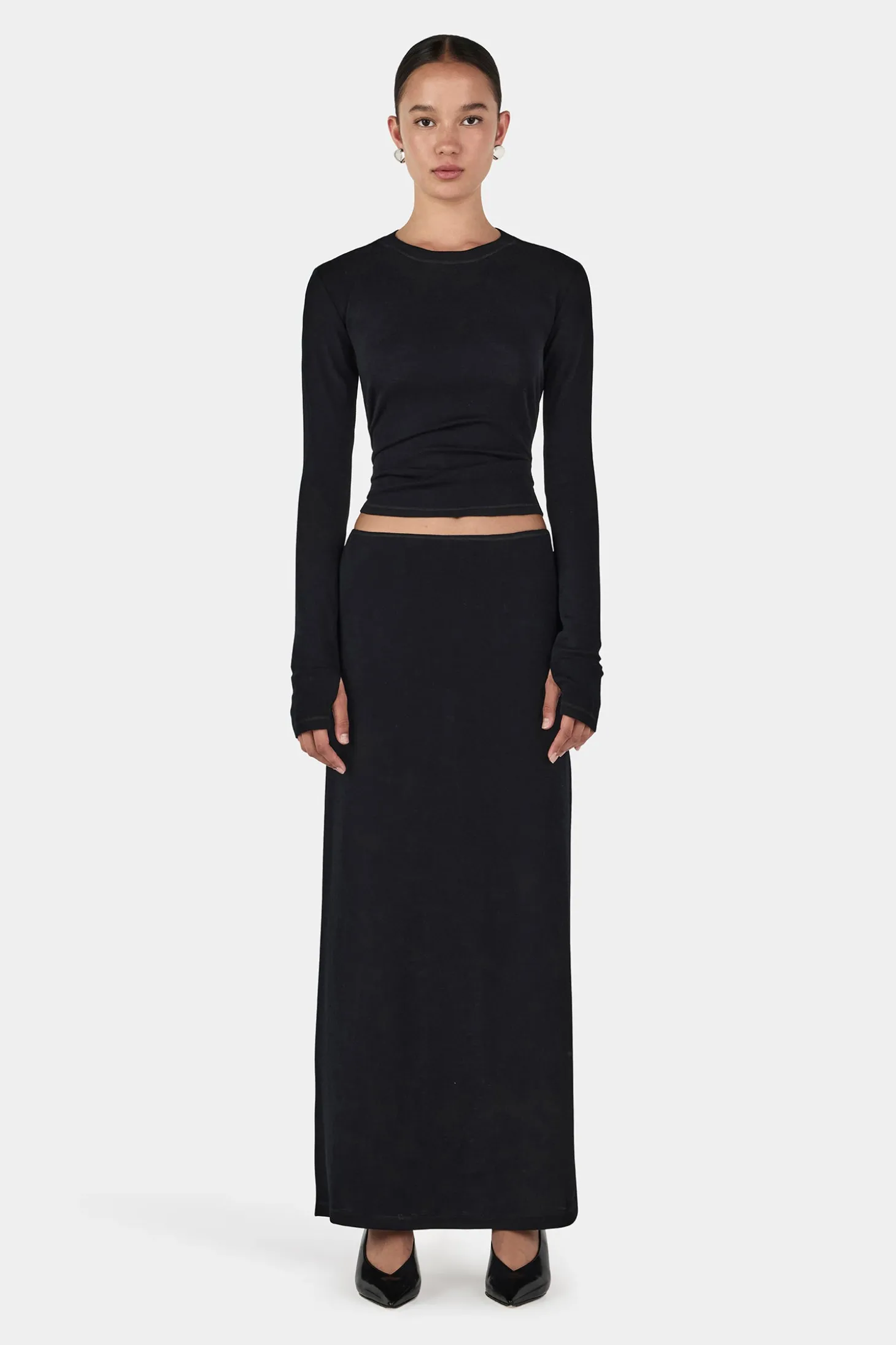 Gerard Wool Skirt Black