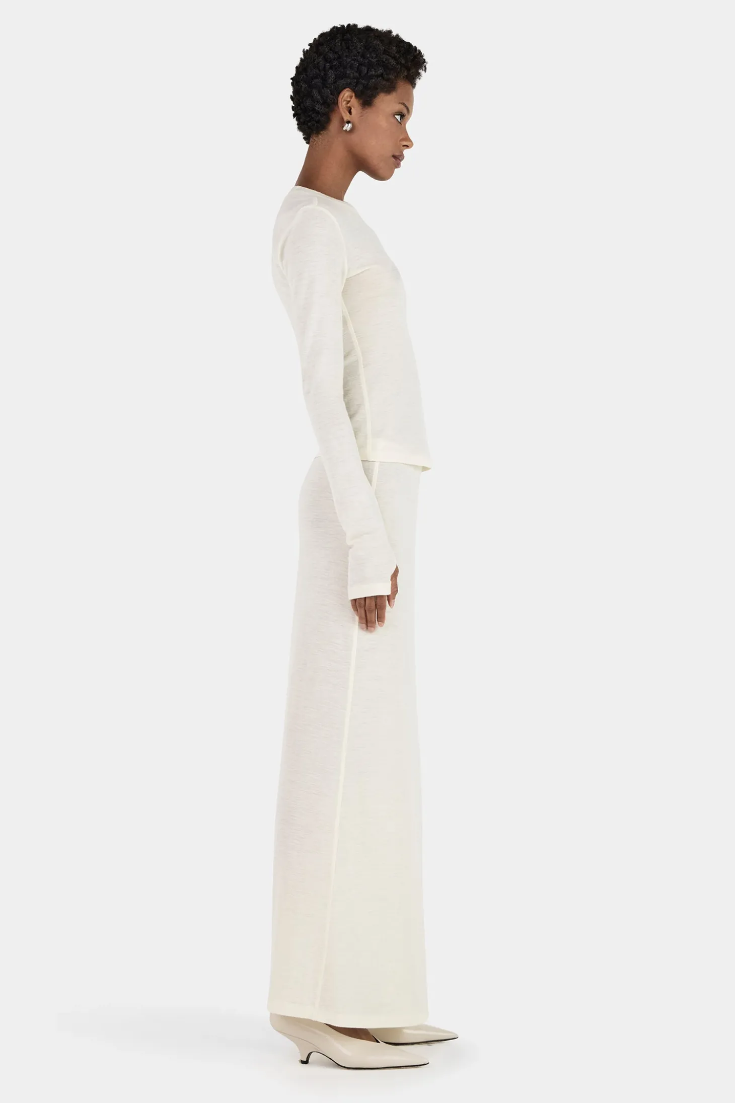Gerard Wool Skirt Ivory