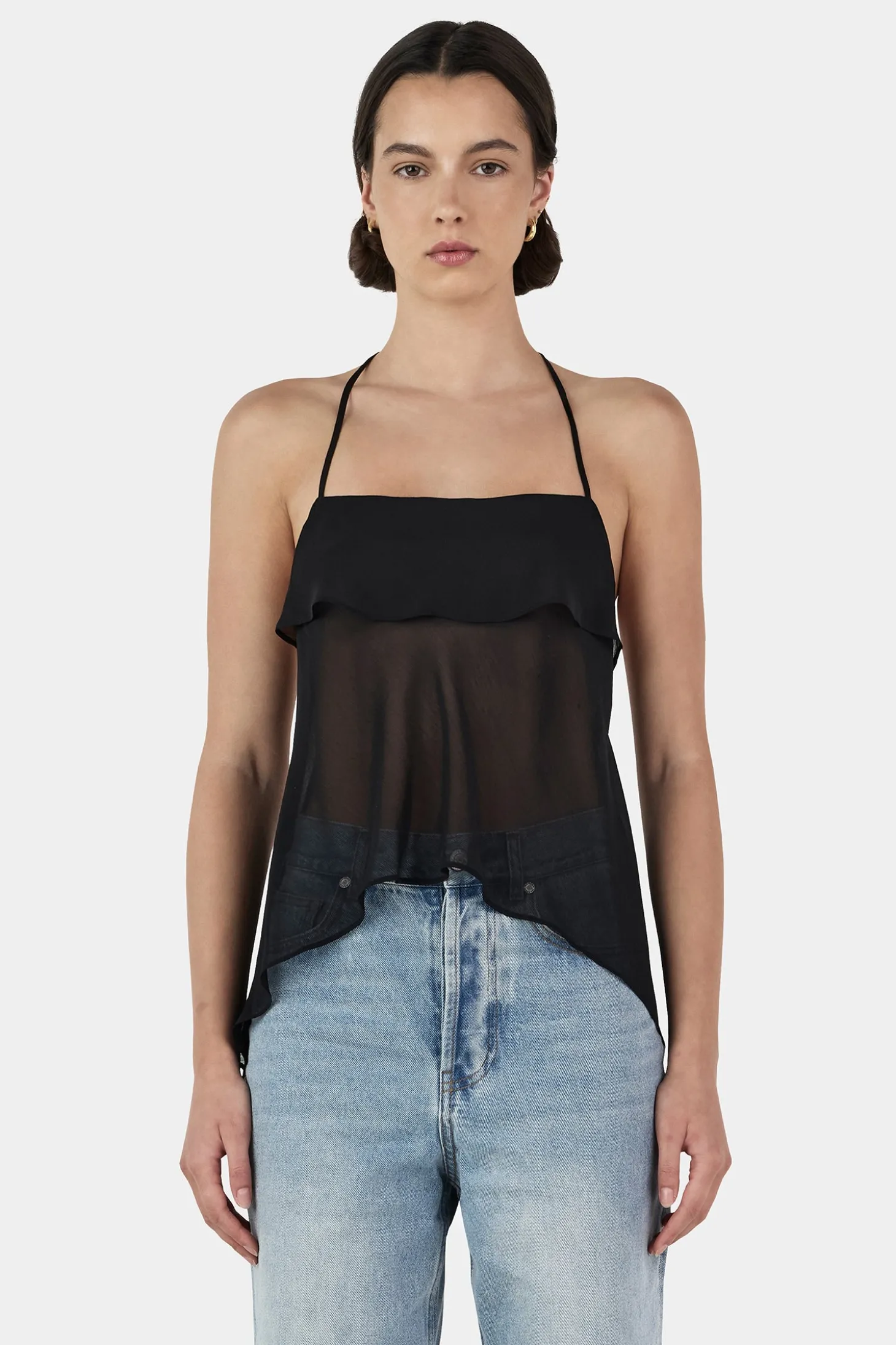 Gina Backless Cami Black