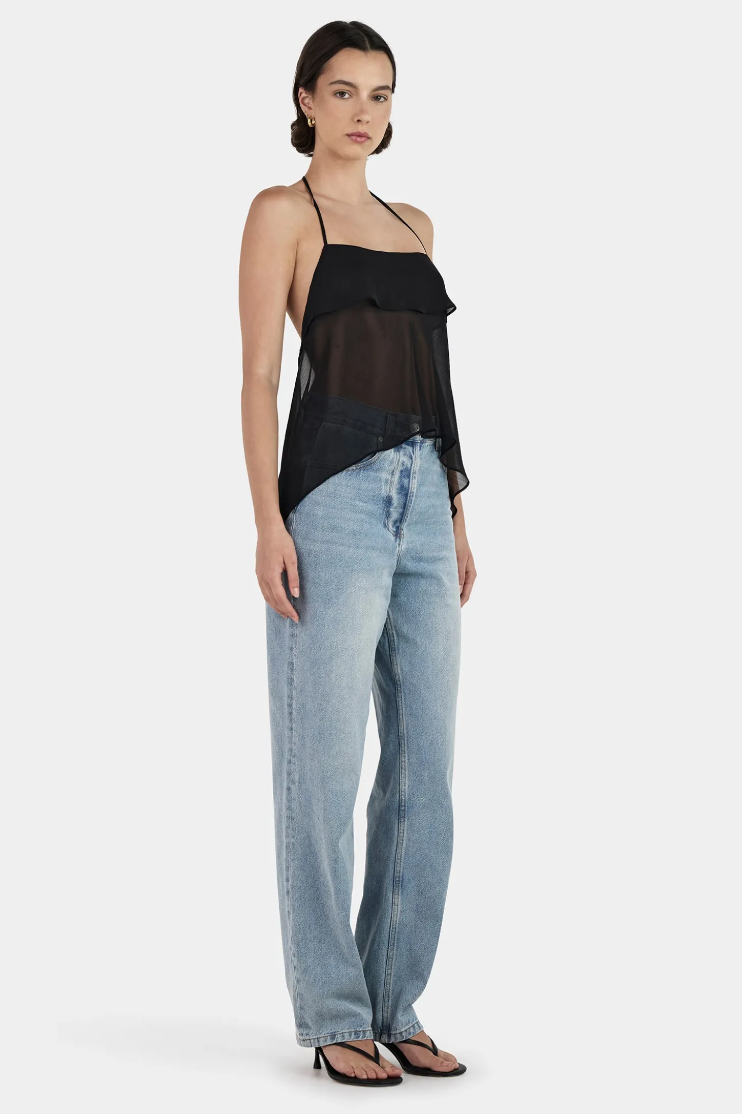 Gina Backless Cami Black