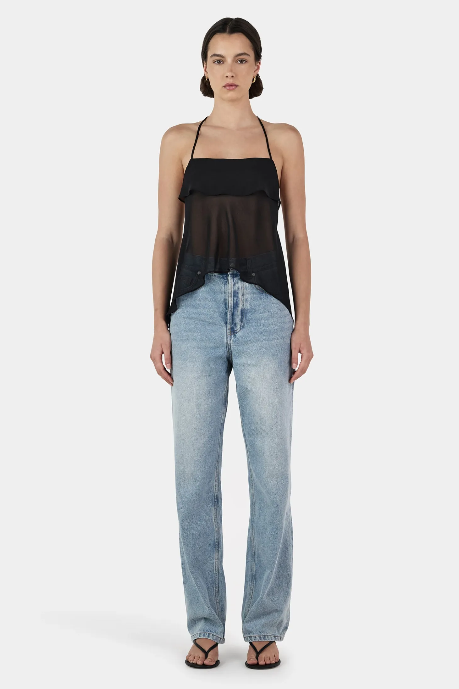 Gina Backless Cami Black