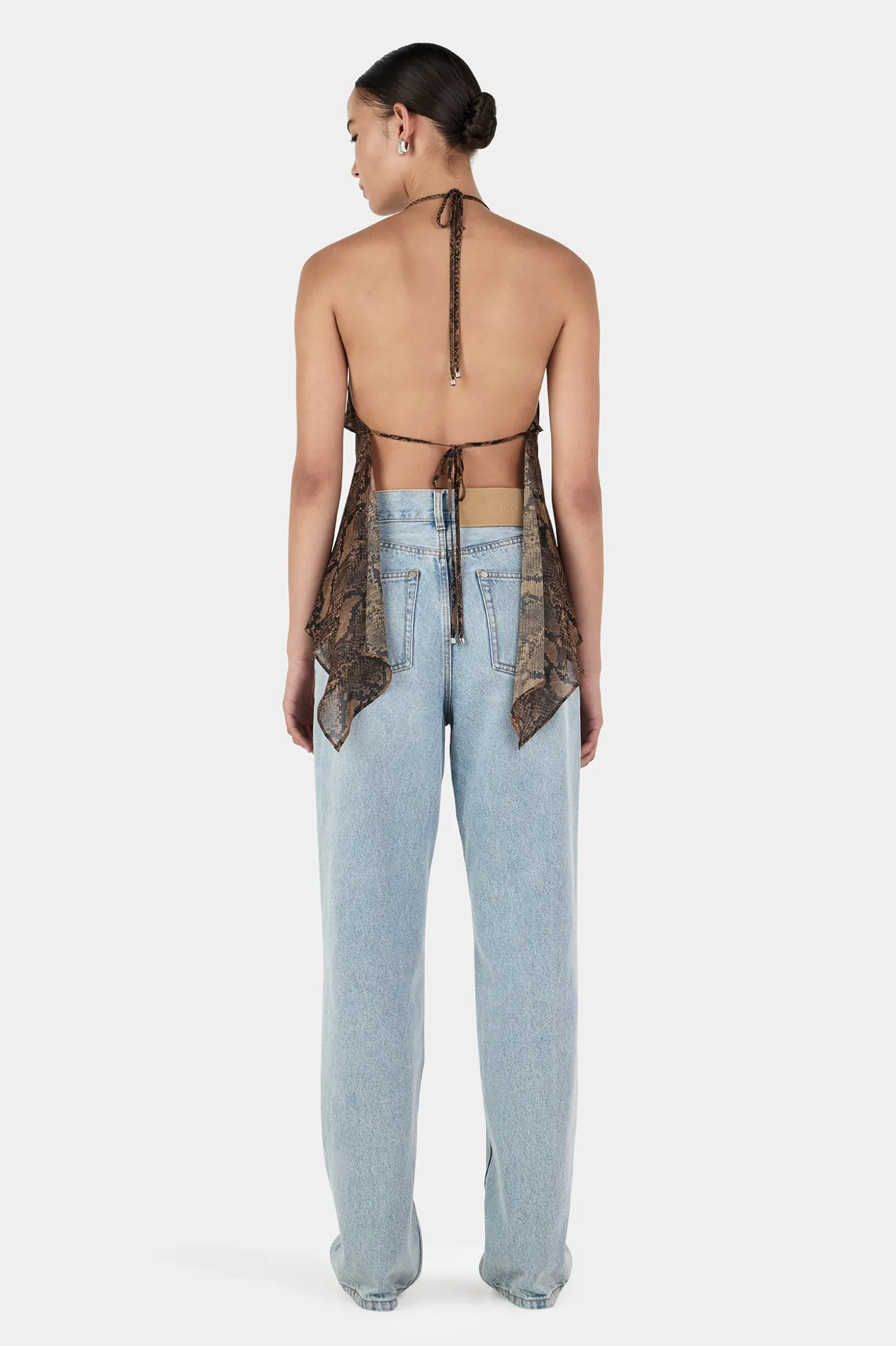 Gina Backless Cami Tan Python