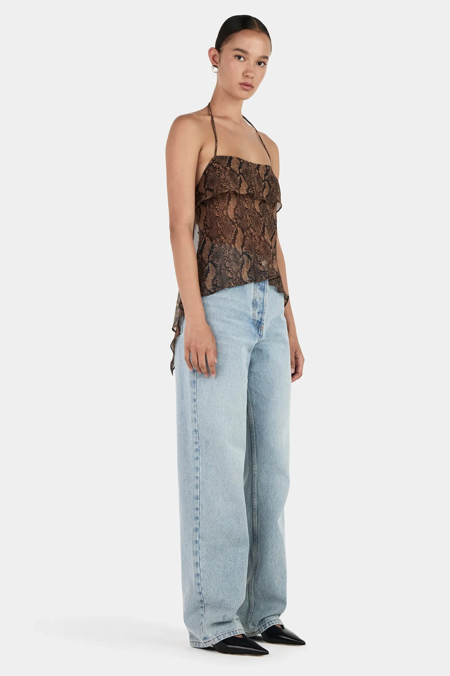 Gina Backless Cami Tan Python