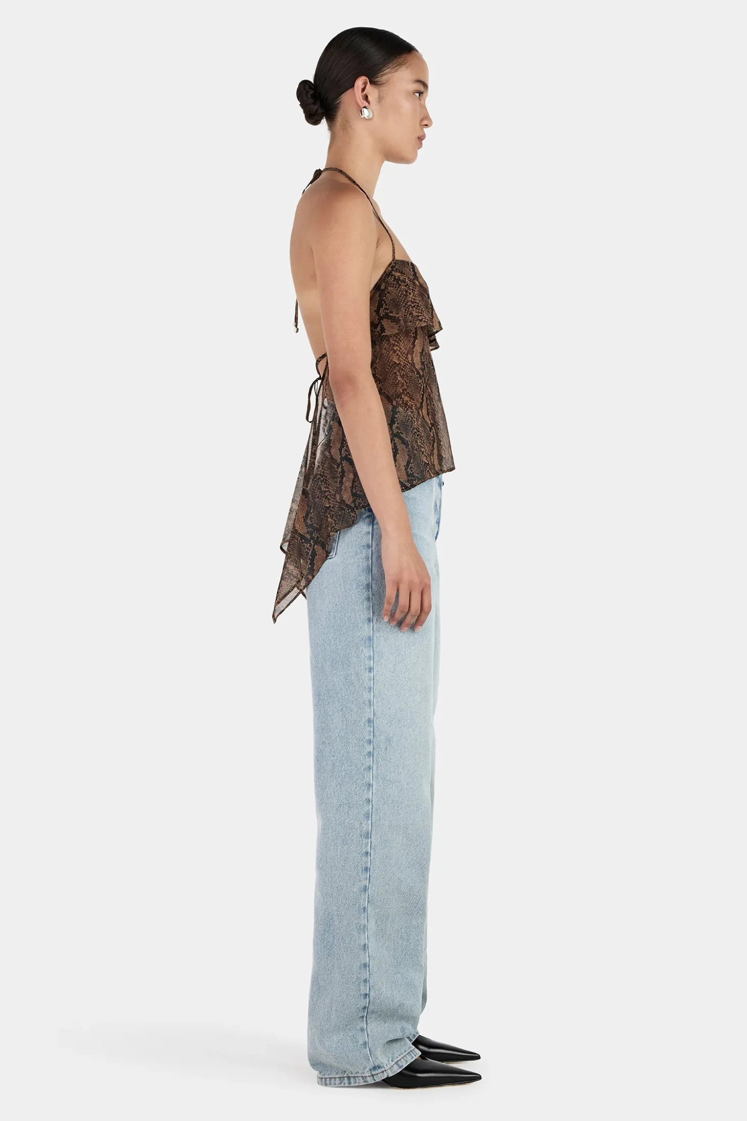 Gina Backless Cami Tan Python