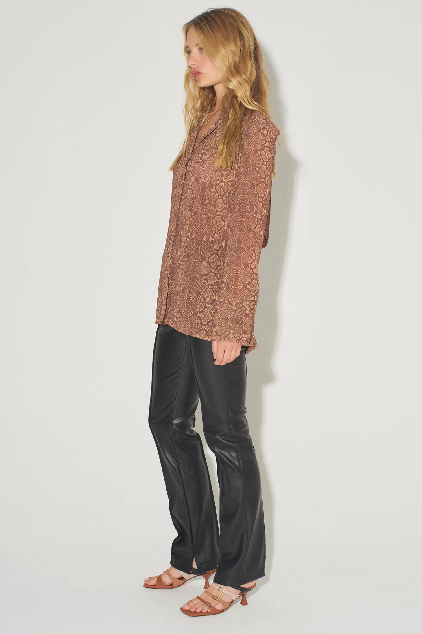 Greta Backless Shirt Serpent