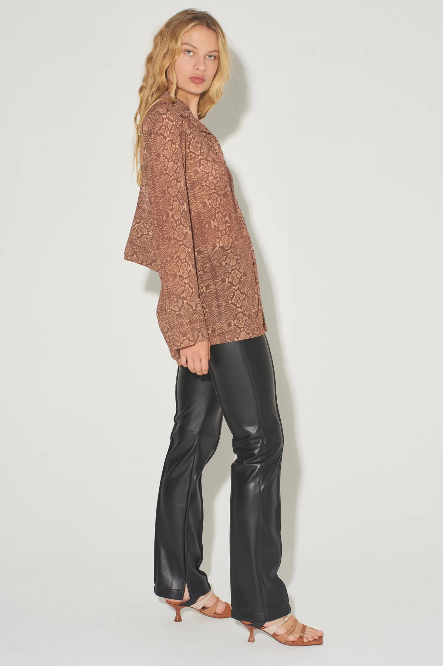 Greta Backless Shirt Serpent