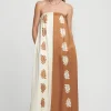 Ikaria Trapeze Dress Stencil Leaf