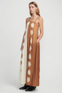 Ikaria Trapeze Dress Stencil Leaf