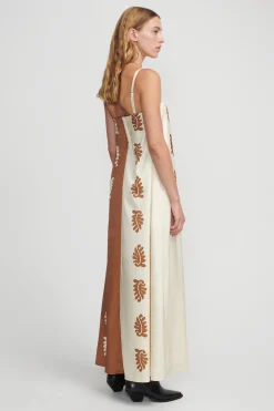 Ikaria Trapeze Dress Stencil Leaf