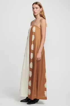 Ikaria Trapeze Dress Stencil Leaf