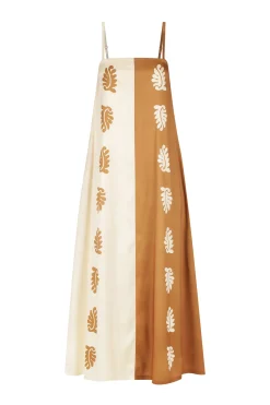 Ikaria Trapeze Dress Stencil Leaf