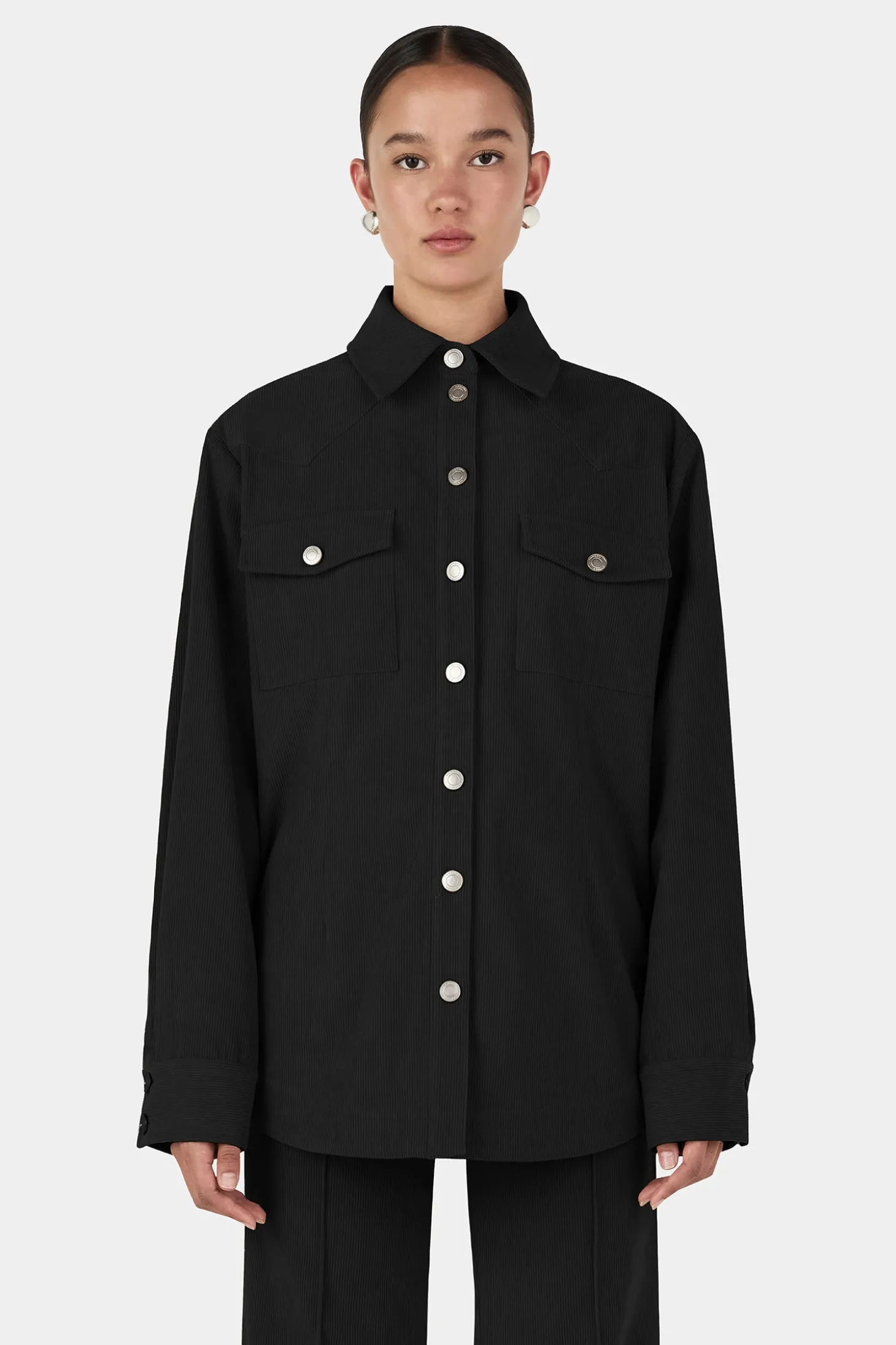 Jackson Corduroy Shirt Black