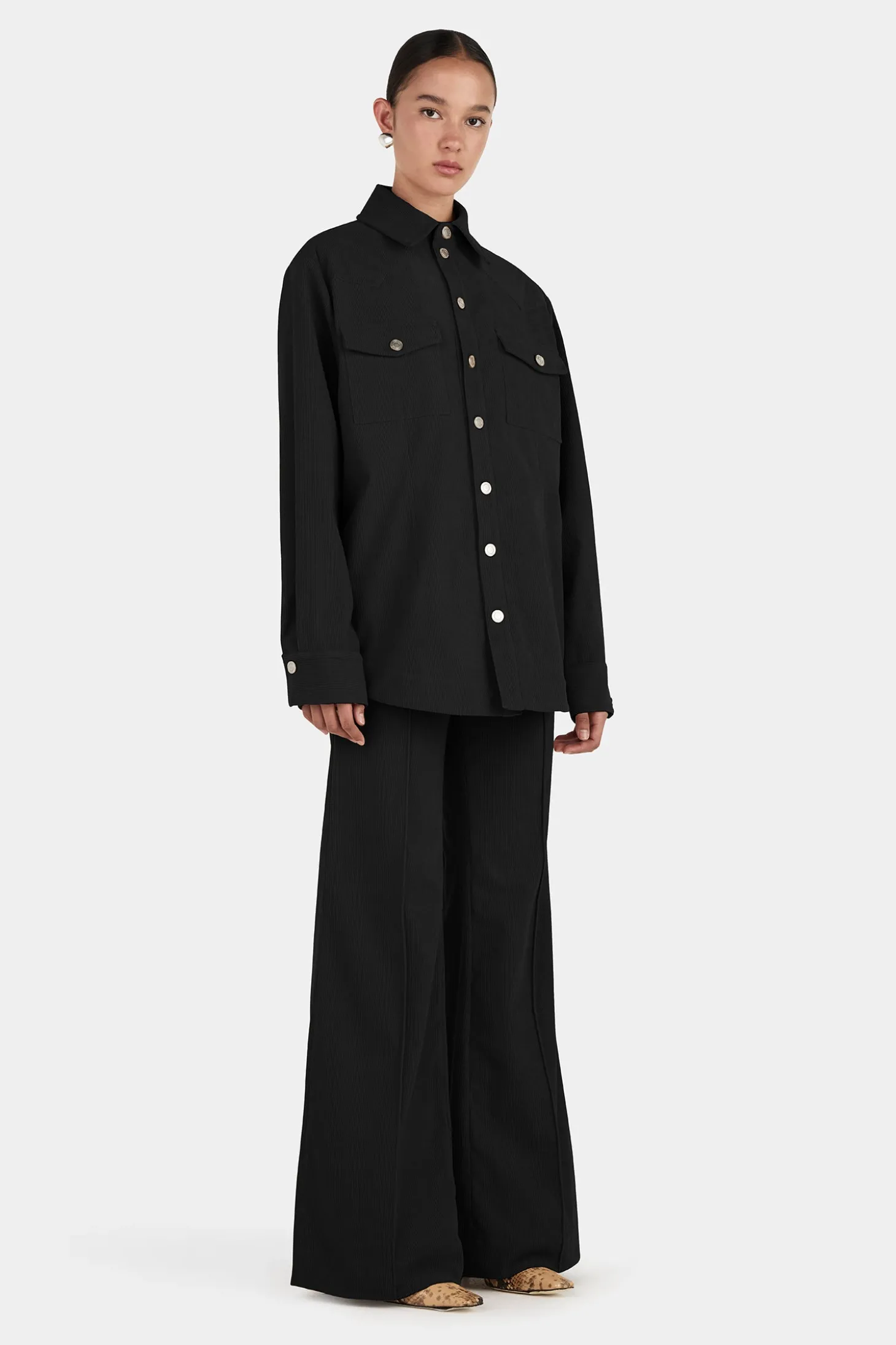 Jackson Corduroy Shirt Black