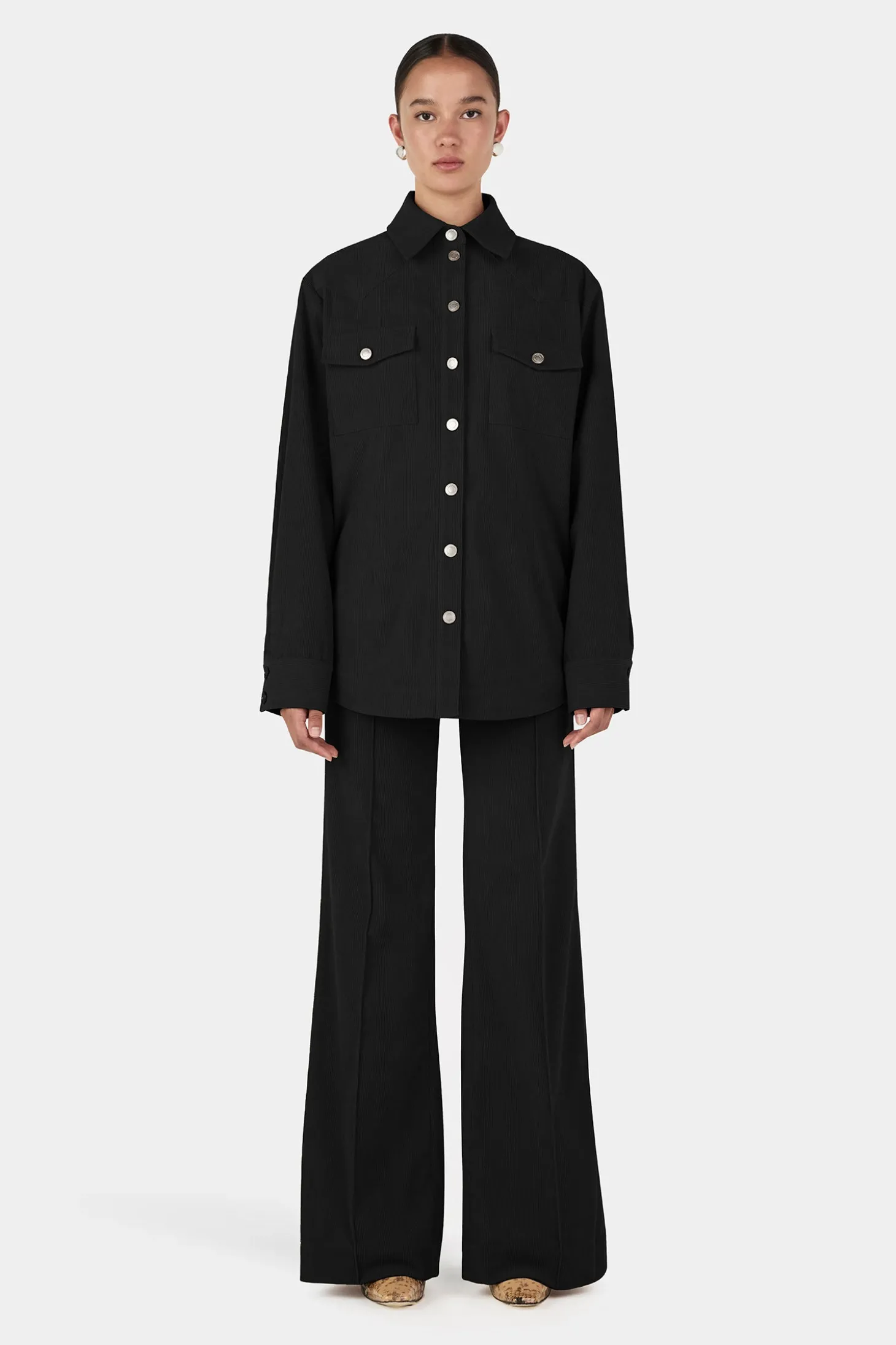 Jackson Corduroy Shirt Black