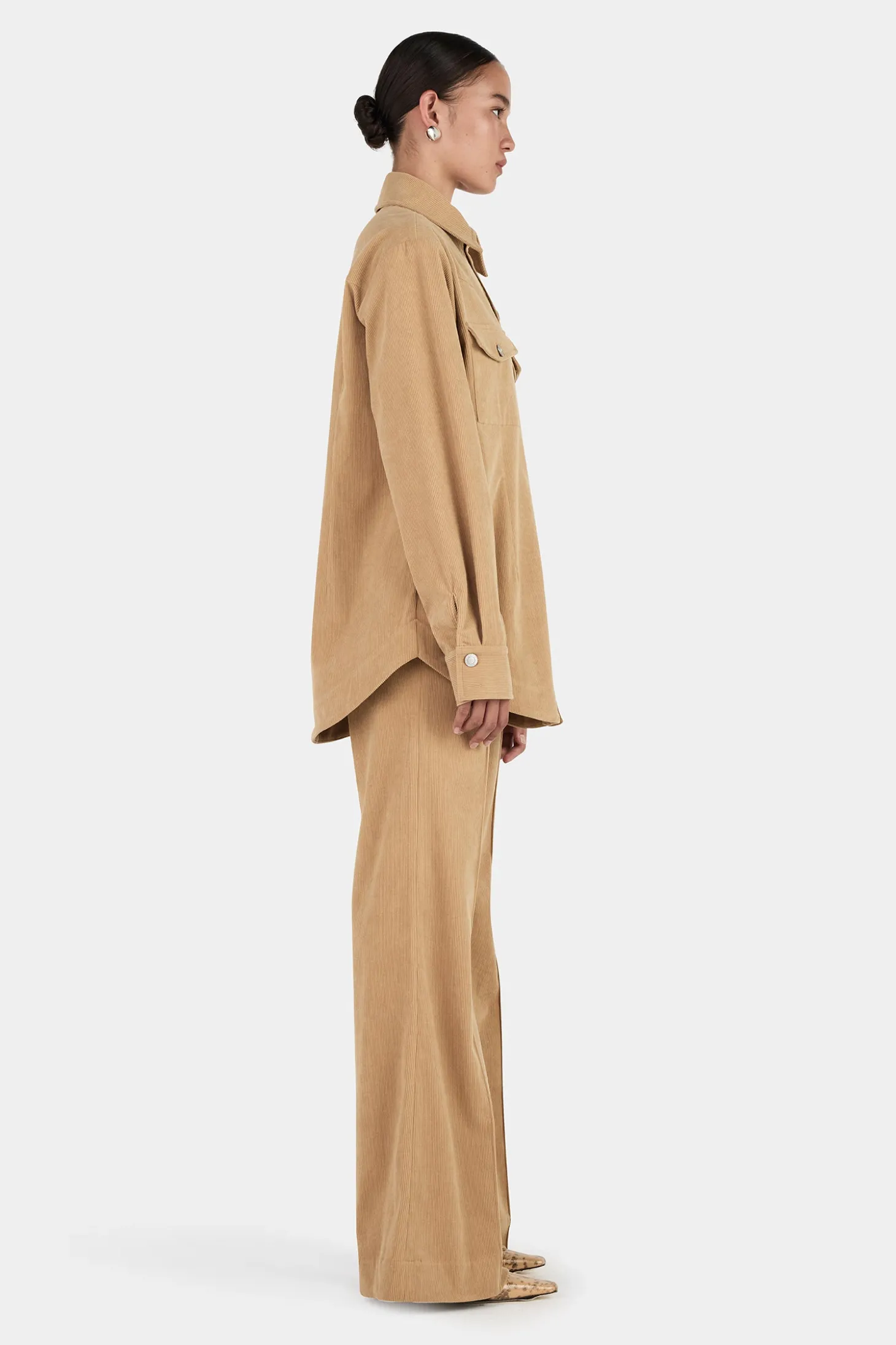 Jackson Corduroy Shirt Taupe