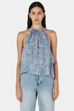 Jocelyn Top Indigo Paisley