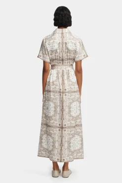 Joe Midi Dress Beige Bandana