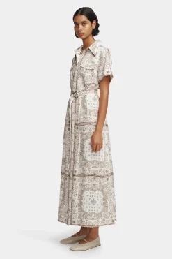 Joe Midi Dress Beige Bandana