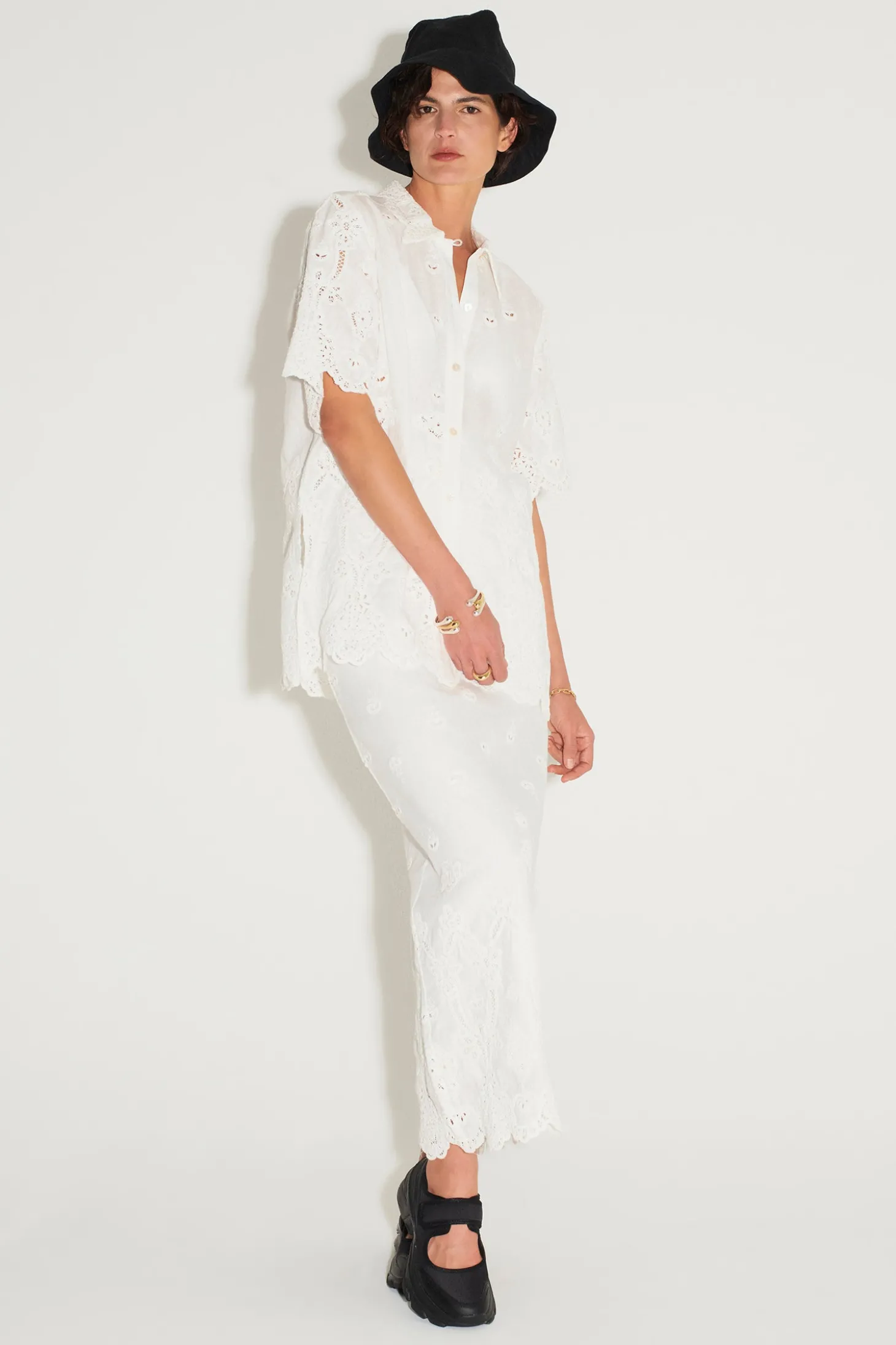 Josephine Pencil Skirt White Jasmine