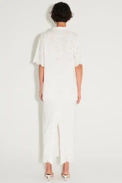 Josephine Pencil Skirt White Jasmine