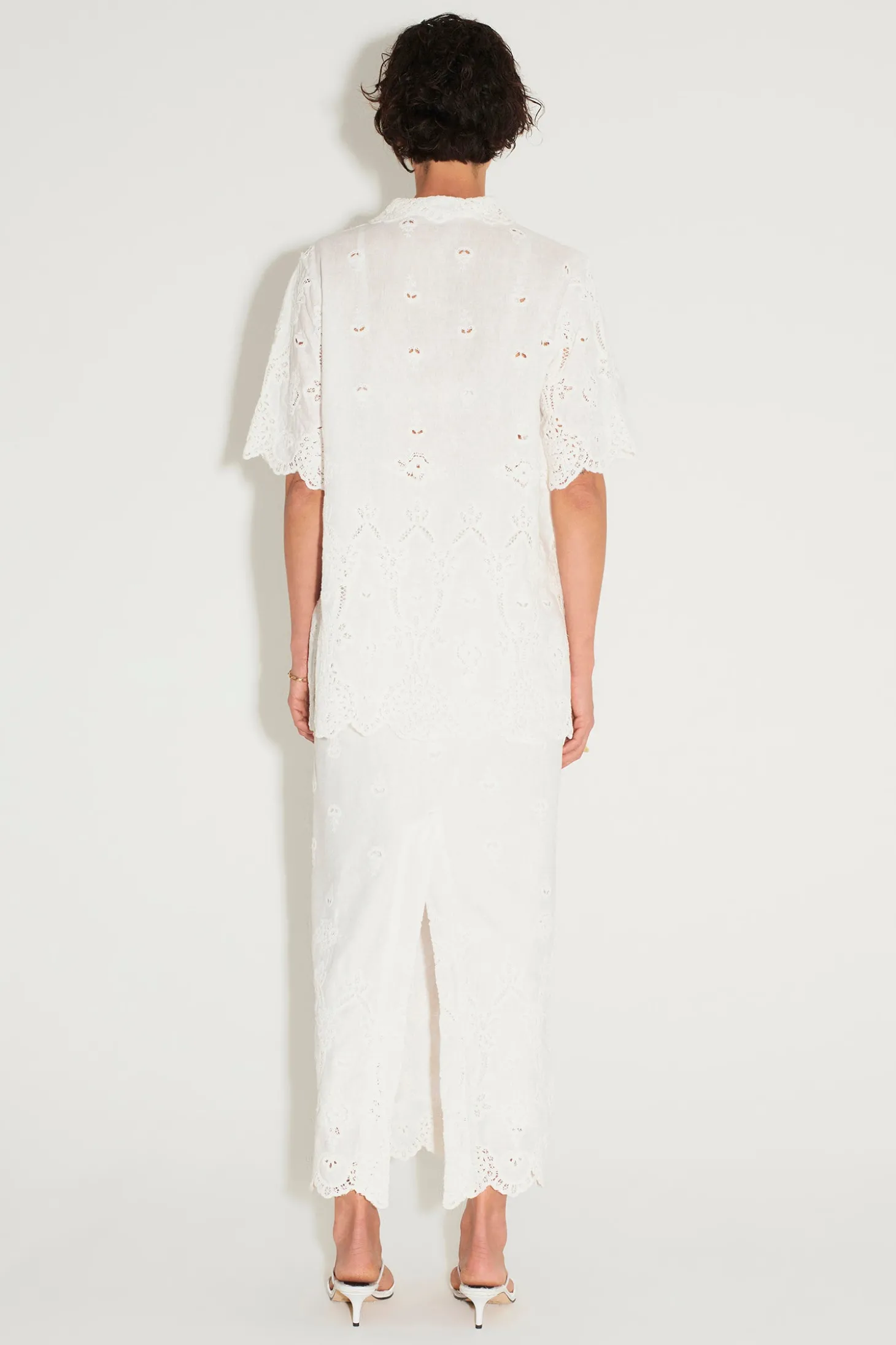 Josephine Pencil Skirt White Jasmine