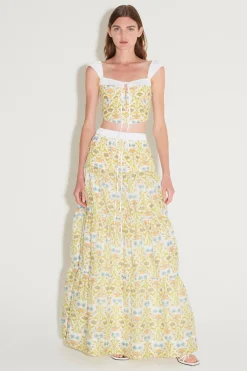 Leila Fitted Bustier Ivory Dahlia
