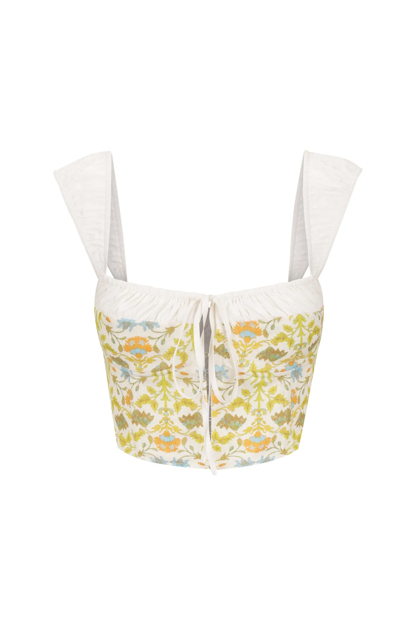 Leila Fitted Bustier Ivory Dahlia