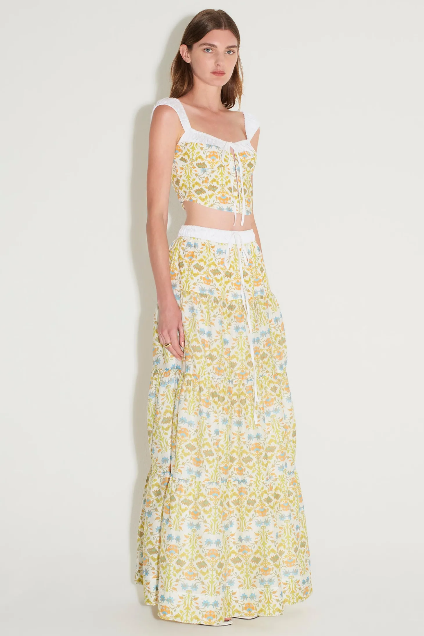 Leila Fitted Bustier Ivory Dahlia