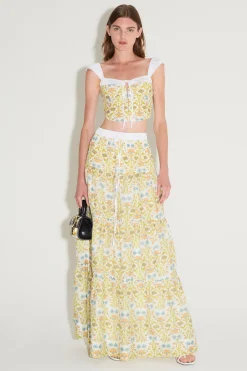 Leila Fitted Bustier Ivory Dahlia
