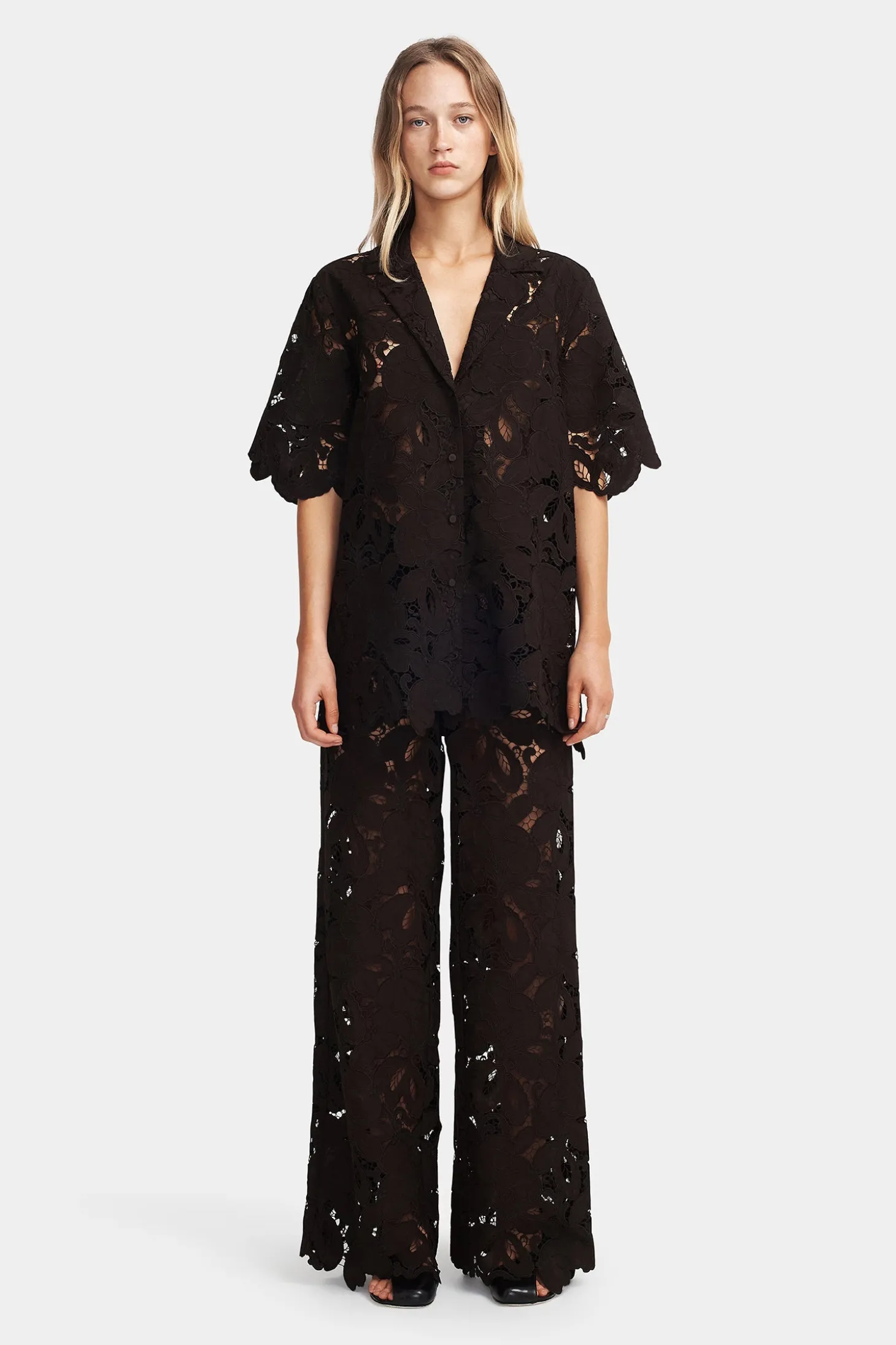 Loretta Lace Shirt Cedarwood