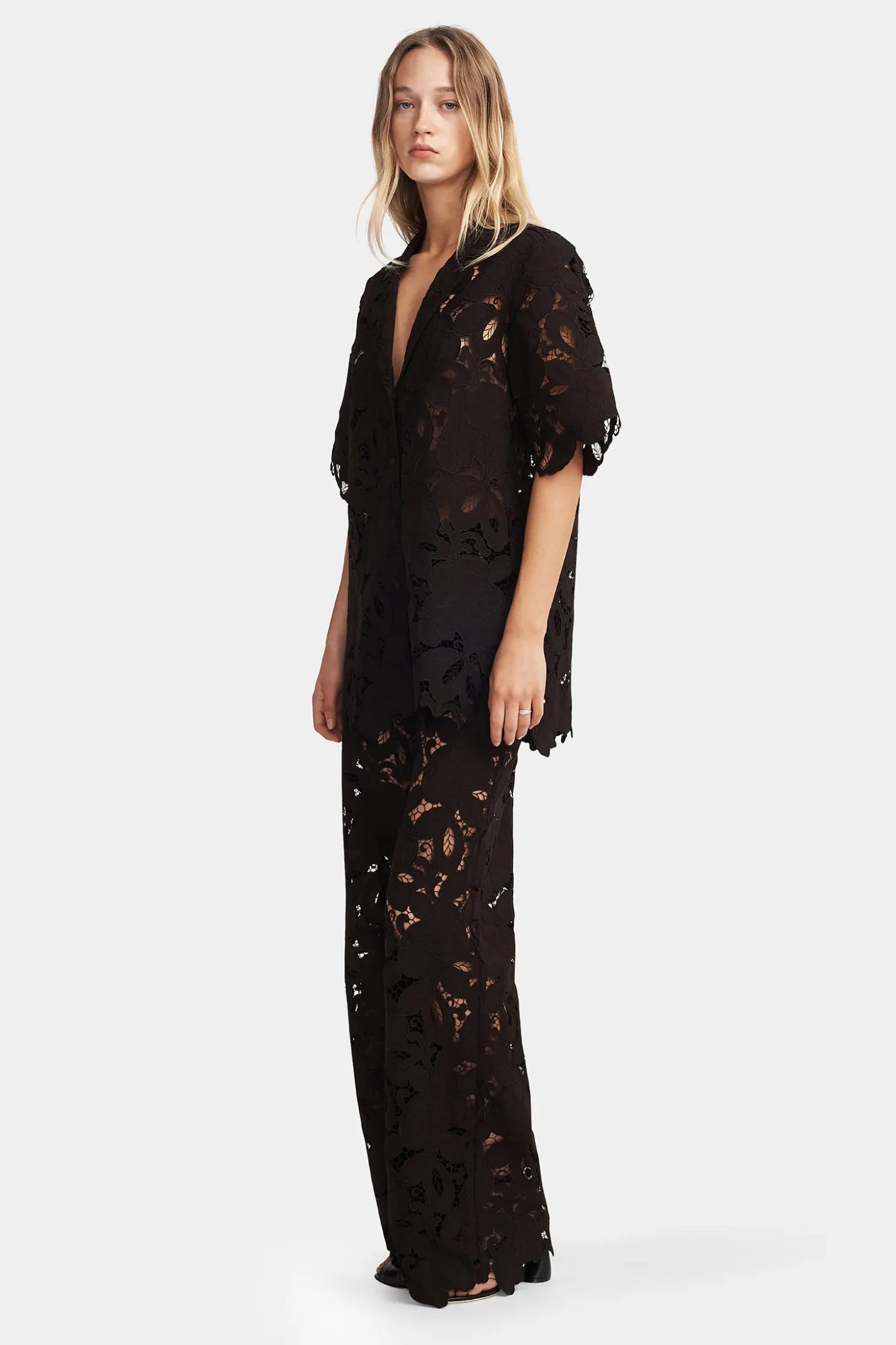 Loretta Lace Shirt Cedarwood