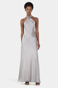 Lunar Maxi Dress Silver