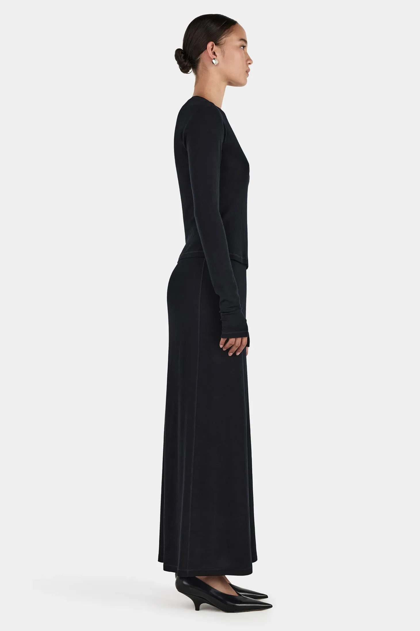 Lupe Wool Top Black