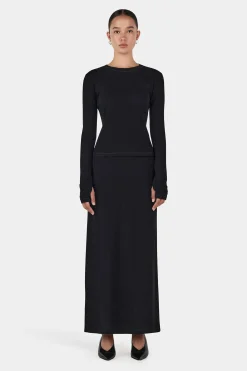 Lupe Wool Top Black