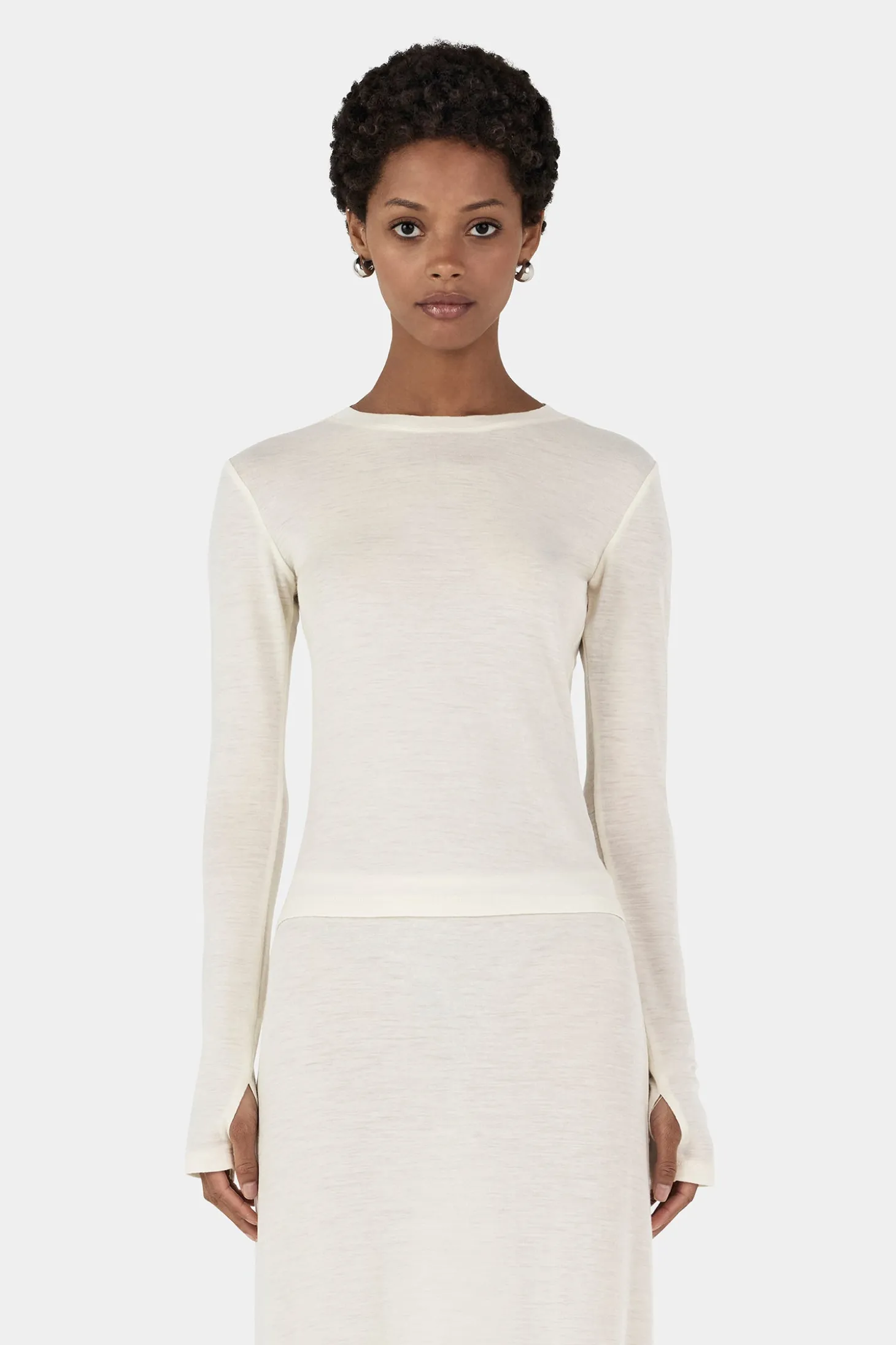 Lupe Wool Top Ivory