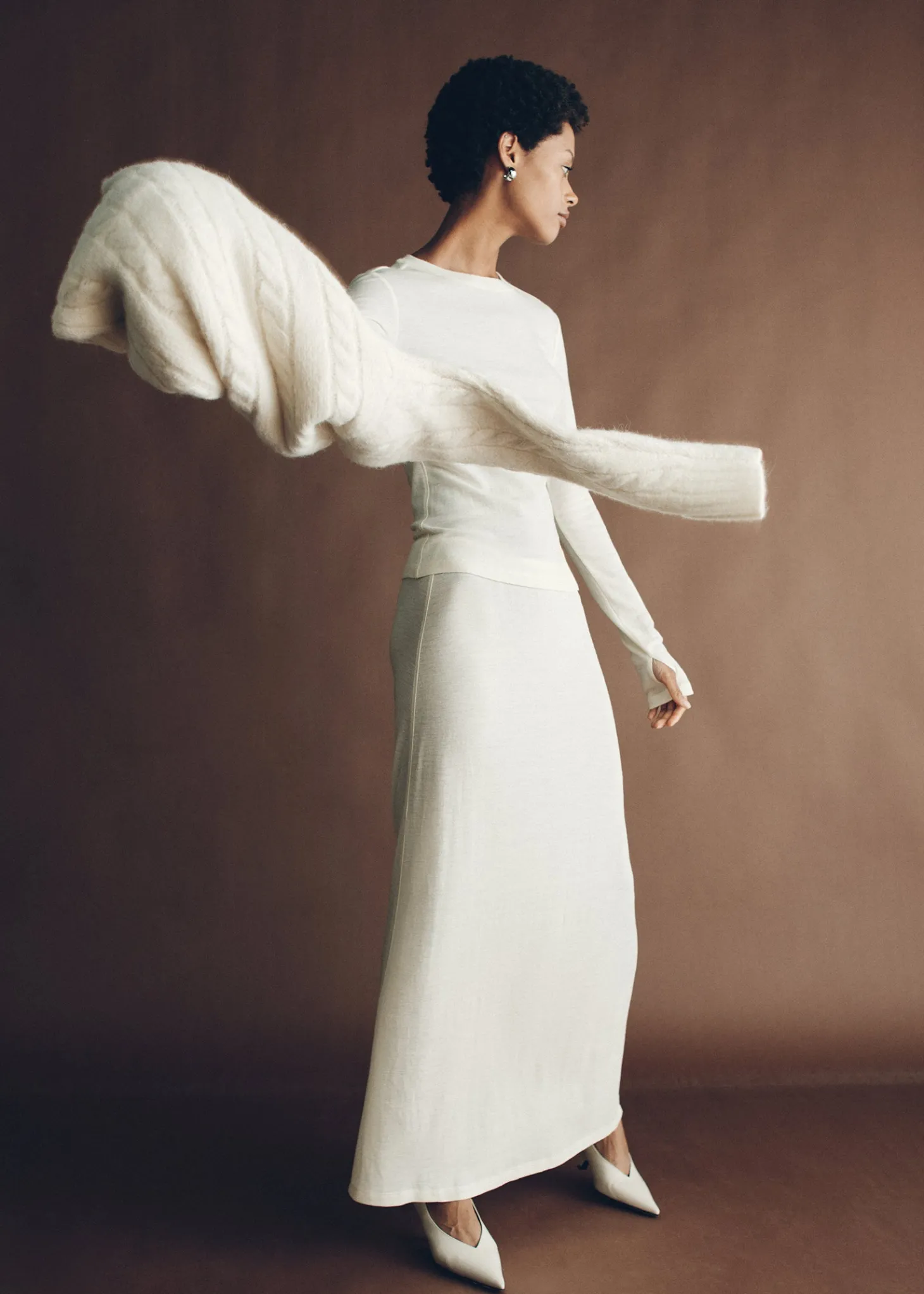 Lupe Wool Top Ivory