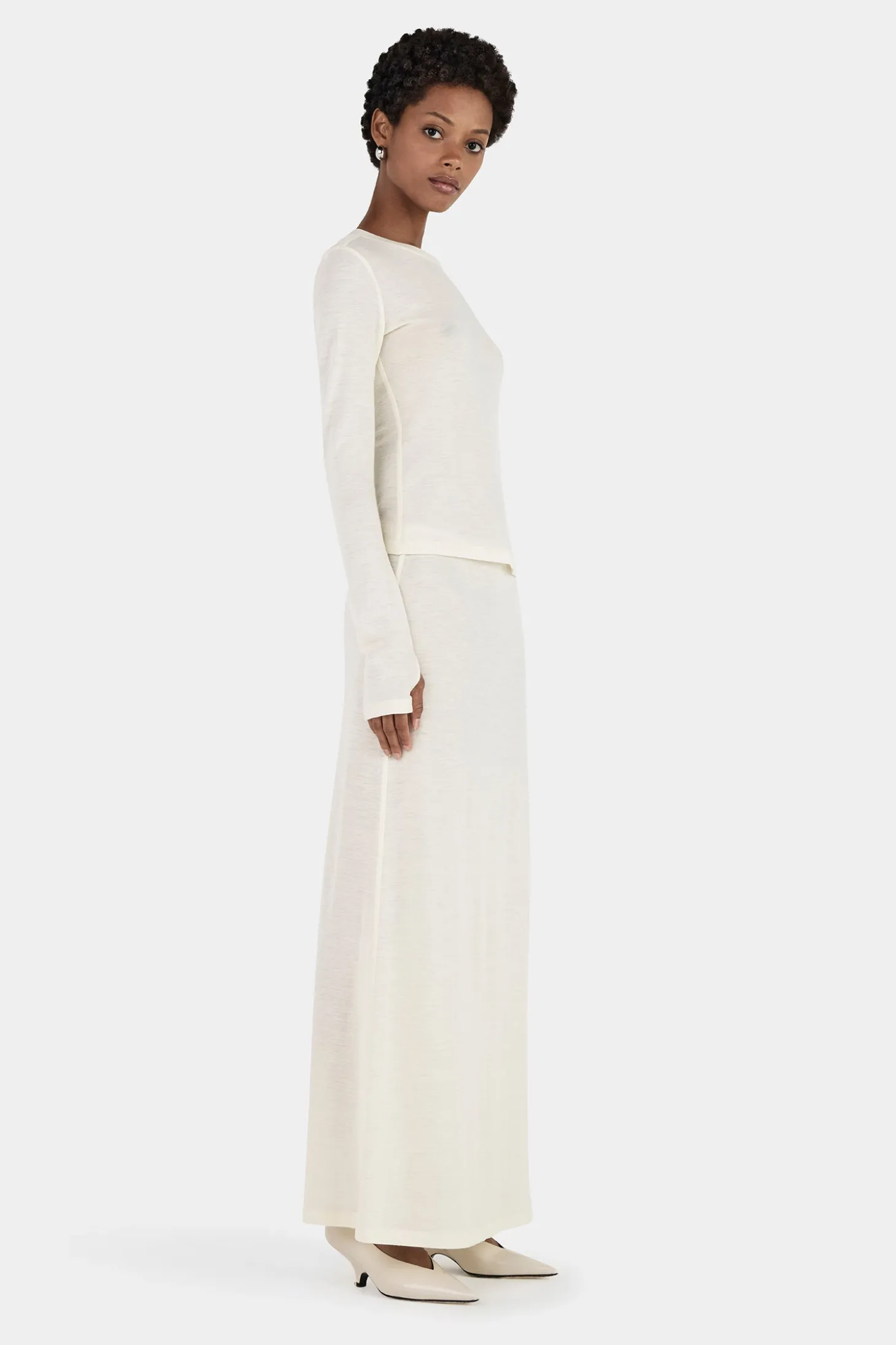 Lupe Wool Top Ivory