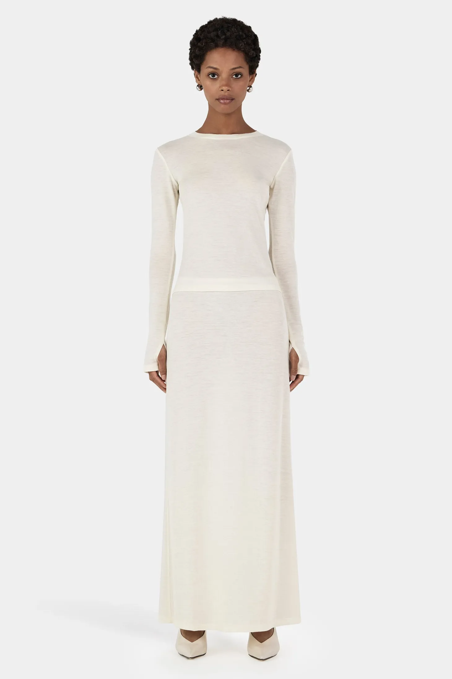 Lupe Wool Top Ivory