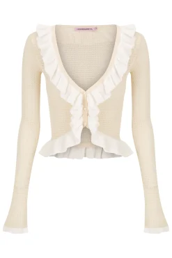 Mandy Knit Top Cream Pointelle