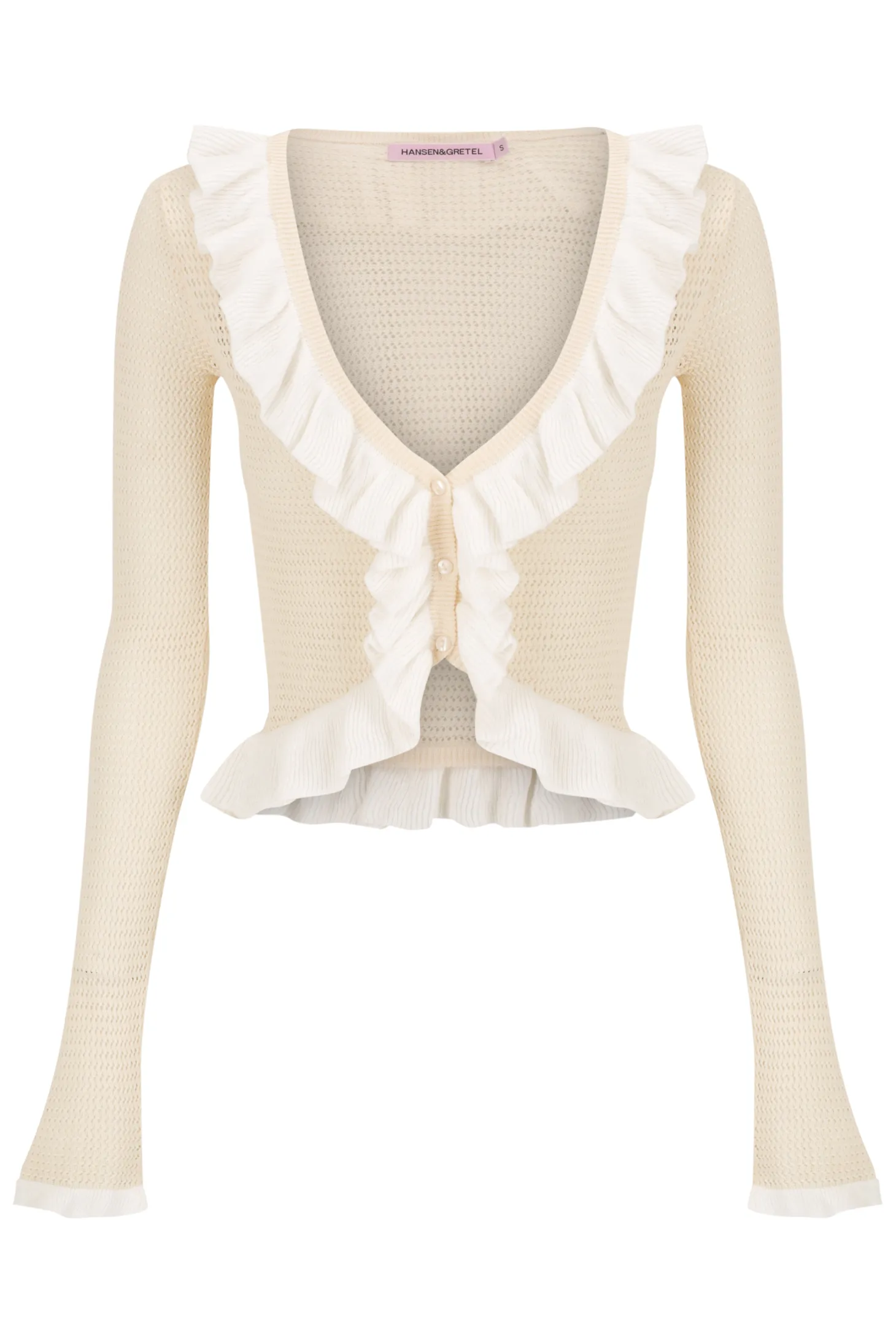 Mandy Knit Top Cream Pointelle