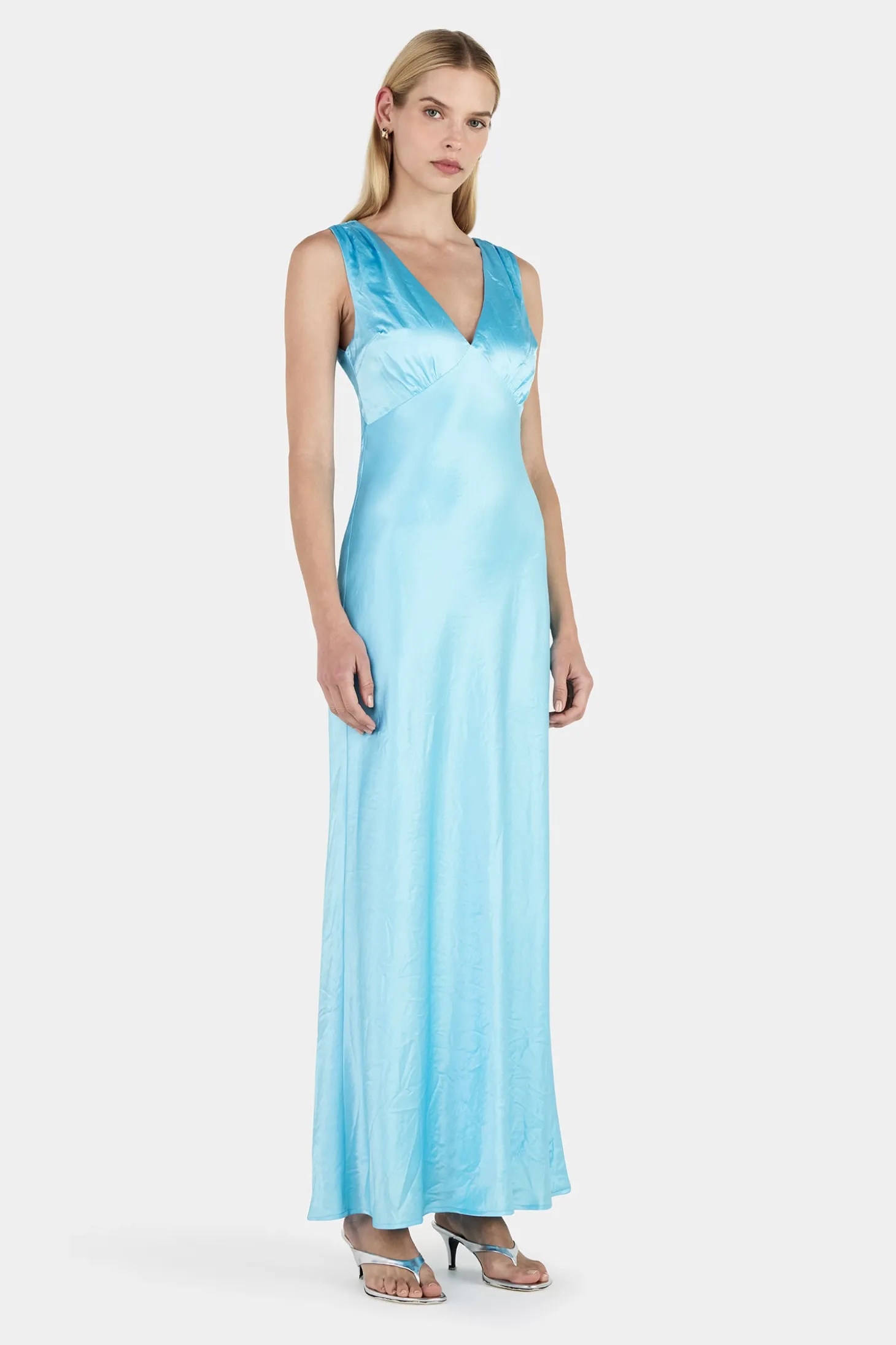 Marcelle Midi Dress Aqua