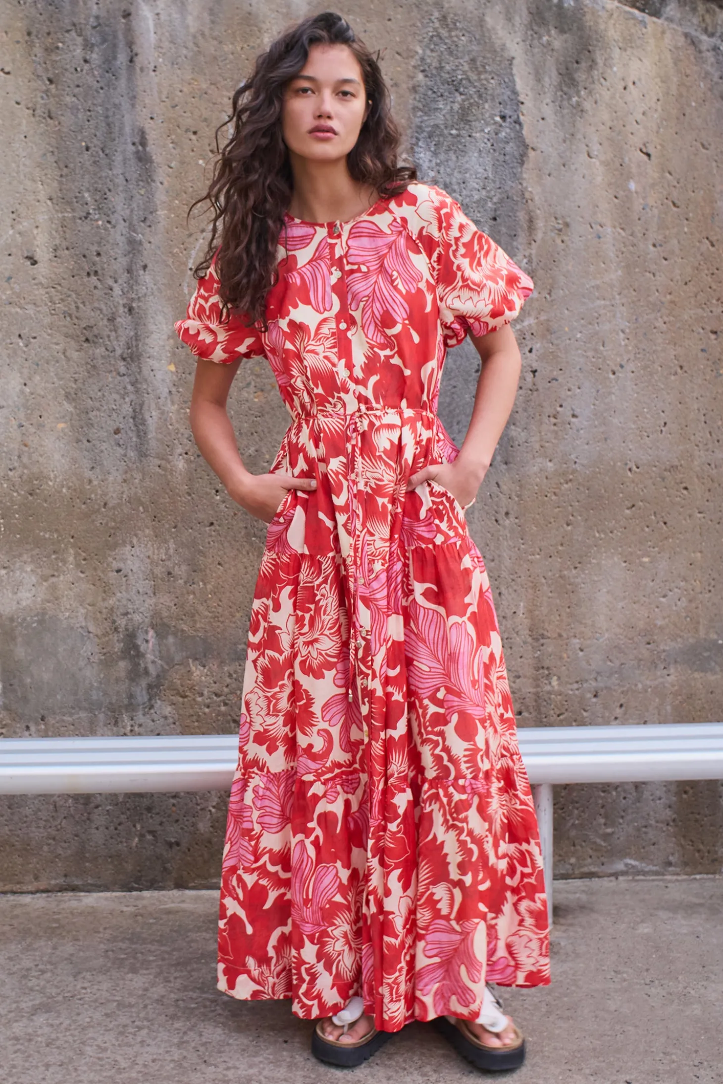 Margiela Maxi Dress Scarlet Garden