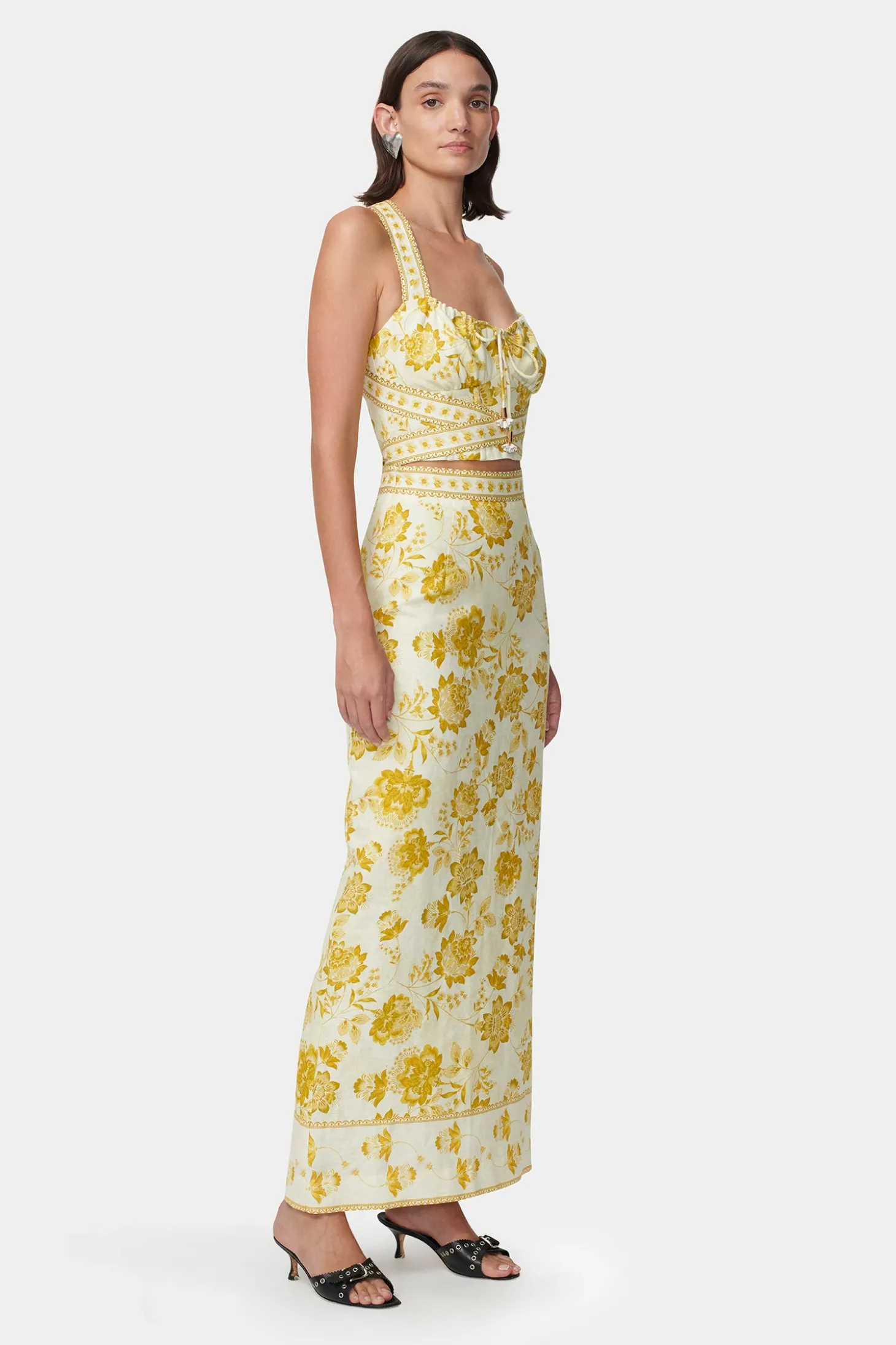 Marielle Midi Skirt Golden Nectar