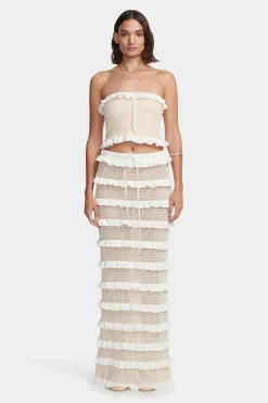 Matisse Knit Top Cream Pointelle